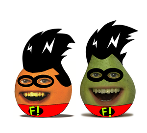 Annoying Orange and Pear as Freakazoid