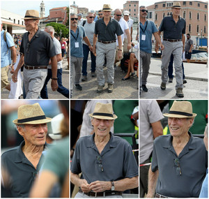  Clint Eastwood arrives on the Venice set of his new movie 'The 15:17 To Paris' (on August 16th, 2017