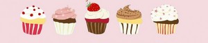  cupcake, kek cawan Banner