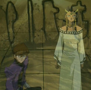 Group ep52 isis Kaiba look up at tablet