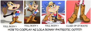  How to cosplay as Lola Bunny Patriotic Outfit