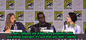  Katie talking about Kara’s secret identity and a possible reveal to Lena
