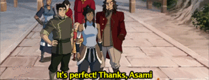  Korra complimenting Asami
