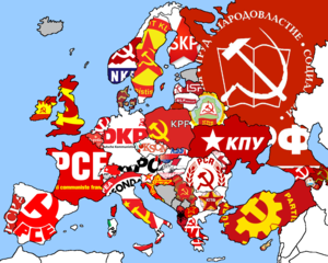  Map of european communist parties