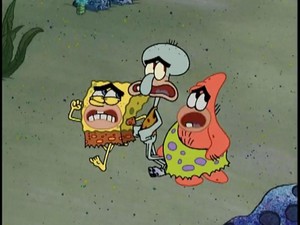  Prehistoric Spongebob, Patrick and Squidward