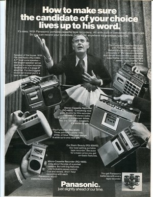 Promo Ad For The Panasonic Tape Recorder 