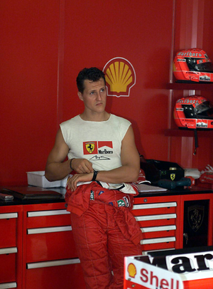  Schumi at the Ferrari paddock