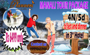  Sky plannar Manali Package Lowest rate