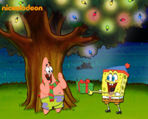  Spongebob and Patrick Christmas achtergrond