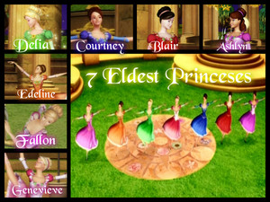  The 7 Eldest Princesses barbie in the 12 dancing princesses