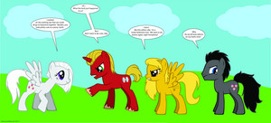  alpha and omega as ponies oleh starswordiscool