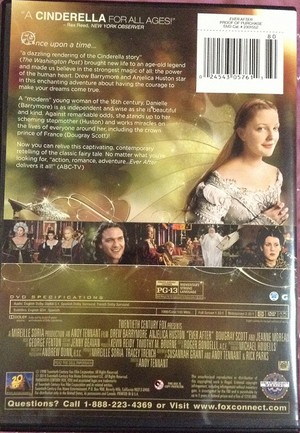  back of Ever After DVD cover