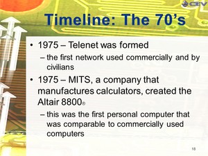  "'70's" Timeline