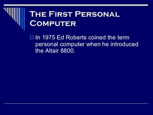  The History Of The Personal Computer