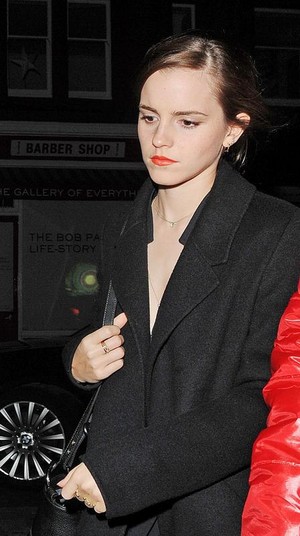  Emma Watson arriving at the Chiltern Firehouse, London
