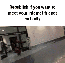 Have you ever wanted to meet your internet friends ?                   