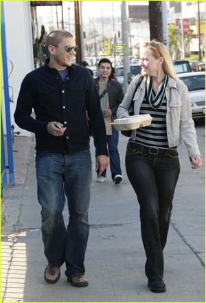  13 JANUARY 2008 Wentworth Miller With Amie Bice