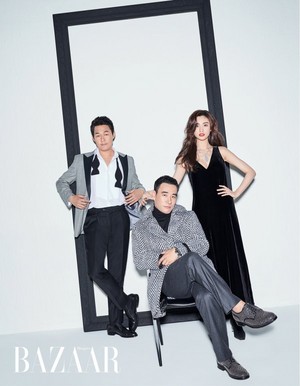  After School's Nana with 'The Swindlers' casts for Harper's Bazaar Magazine November Issue