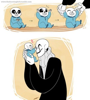  Gaster and baby Sans