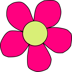  Hippie bunga Power Symbol (Pink Flower)