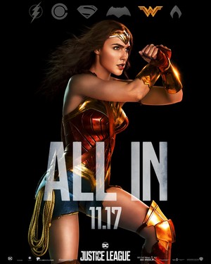  Justice League (2017) Poster - Gal Gadot as Wonder Woman