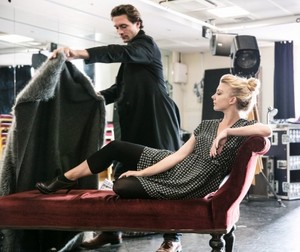  Natalie Dormer and David Oakes in rehearsals for "Venus in Fur"