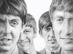  Pencil Sketch Of The Beatles (by raulrk)