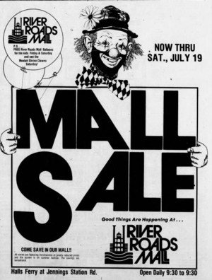  River Roads Mall sale ad (1980)