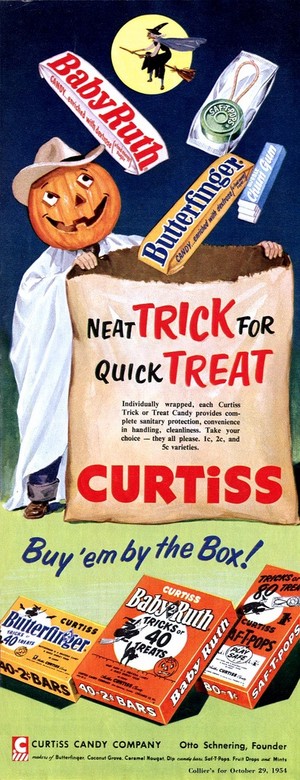  Vintage হ্যালোইন ক্যান্ডি চকোলেট Ads