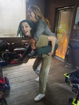 Amy Acker and Emma Dumont