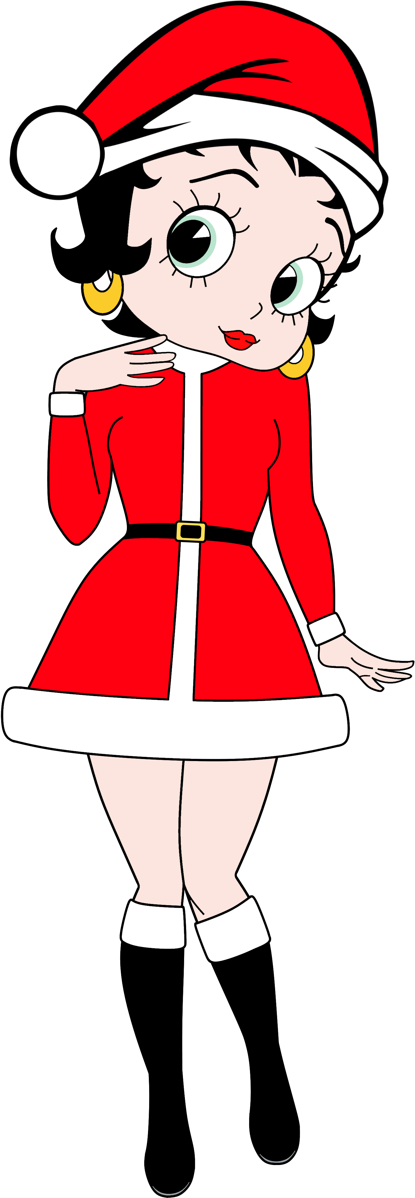 Betty Boop Anime Santa's Helper Render