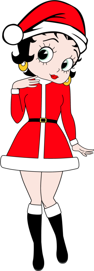  Betty Boop anime Santa's Helper Render