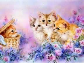  gatos With flores