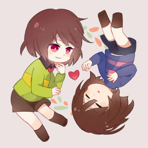 Chara Dreemurr and Frisk the Human