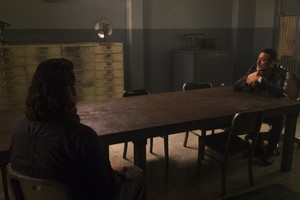  Jeffrey Dean морган as Negan in 8x07 'Time For After'