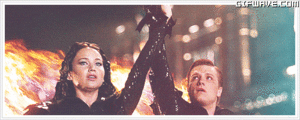  Katniss & Peeta Both On ngọn lửa, chữa cháy