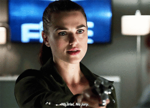  Lena with a gun