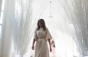  Melania Previews White House 圣诞节 Decorations - November 27, 2017