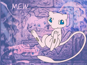  Mew in Ruins Temple 壁纸