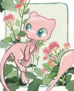  Mew in a Field of flores