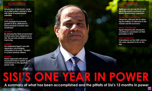  SISI ONE साल IN POWER IN EGYPT