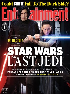  звезда Wars The Last Jedi - Kylo Ren and Rey Entertainment Weekly Cover