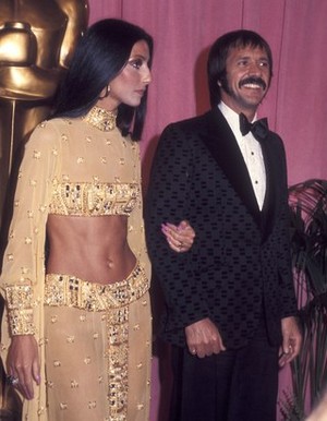  Sonny And Cher Backstage At The 1973 Academy Awards