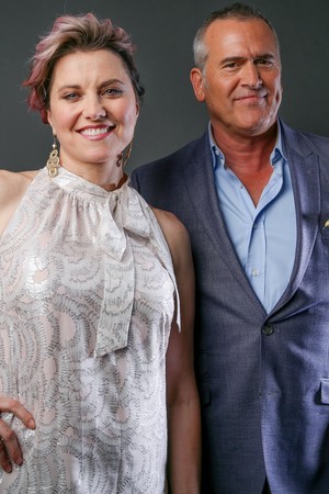  Ash Vs Evil Dead Season 2 Lucy Lawless and Bruce Campbell Portrait