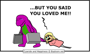  Barney doesn't l’amour anyone.
