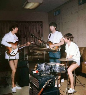 Beatles rehearsing