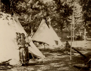 Blackfoot woman and Child 1898 Photograph by F. A. Rinehart