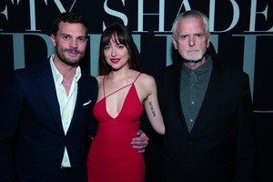  Jamie and Dakota Fifty Shades Freed L.A premiere with director James Foley