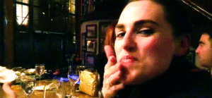  Katie McGrath eating oysters