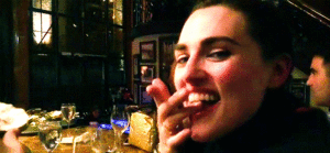  Katie McGrath eating oysters